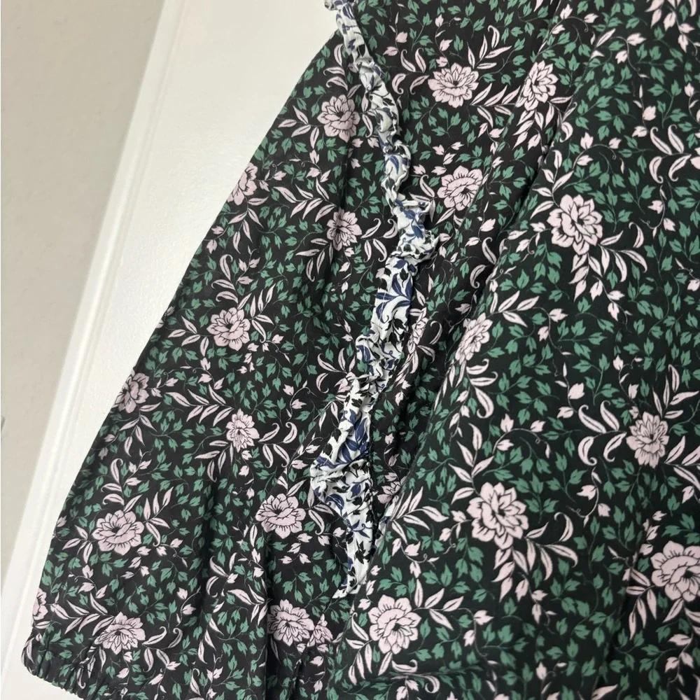 J.Crew Ruffle Sleeve Blouse Mixed Franklyn Floral print Liberty London - Picture 4 of 6